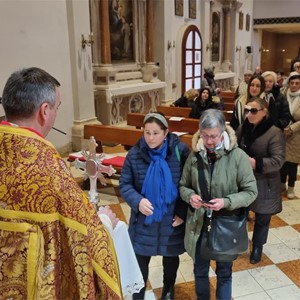 Proslava Stepinčeva u Splitu uz Blaženikov relikvijar iz riznice Zagrebačke katedrale